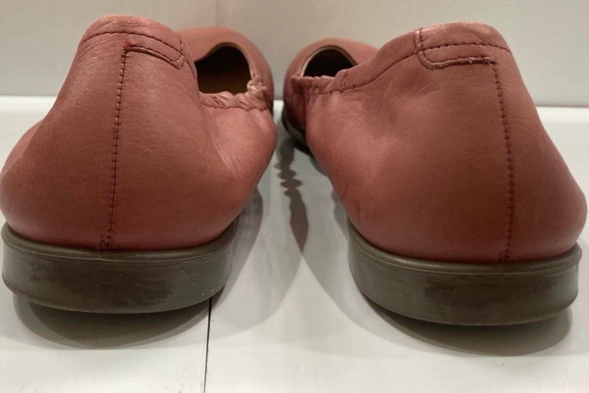 Ecco Pink Leather Ballet Flats Size 11/EU 42 5