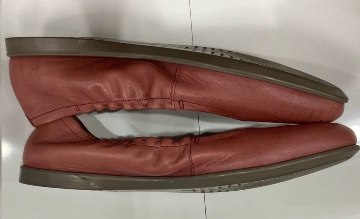 Ecco Pink Leather Ballet Flats Size 11/EU 42 8