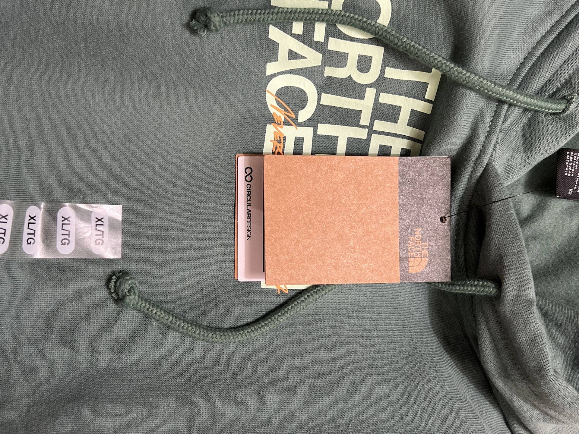 The North Face Evo Scatter Logo Hoodie Size XL Duck Green 6