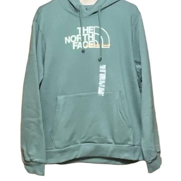 The North Face Evo Scatter Logo Hoodie Size XL Duck Green
