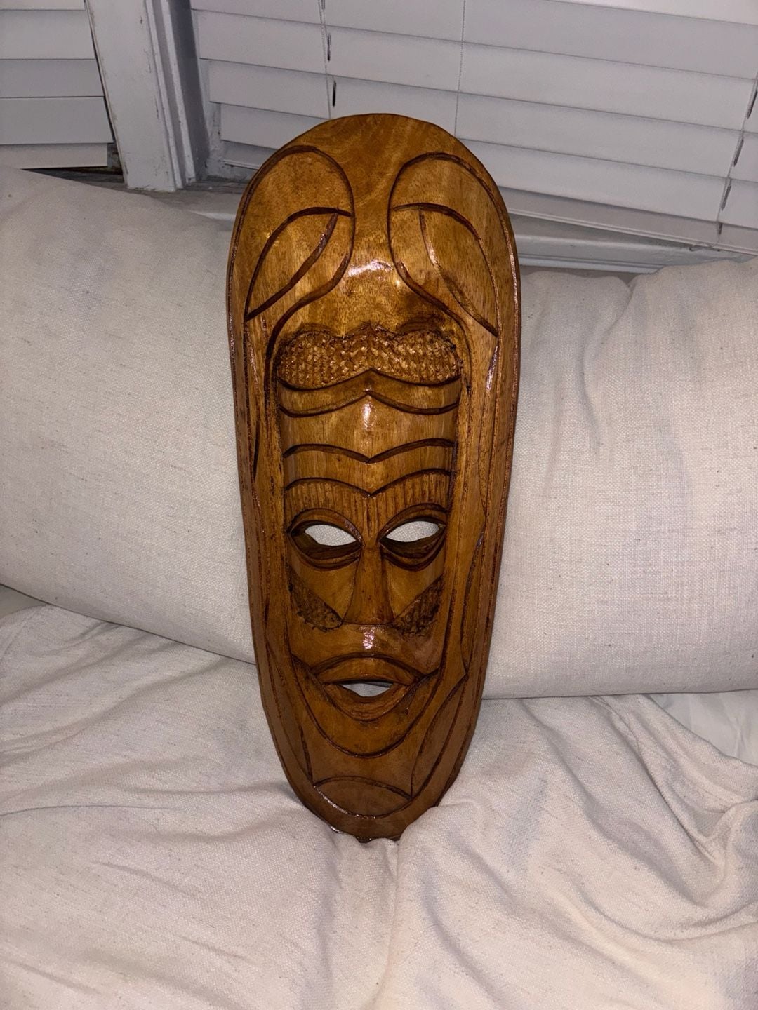 Handmade Wooden African Tribal Mask Wall Hanging Art Decor 1