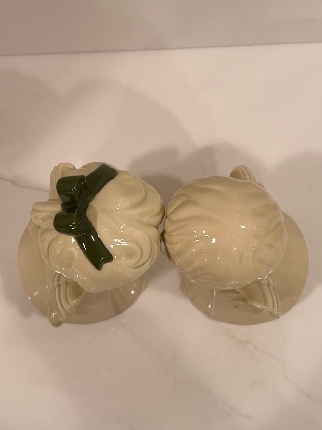 Vintage Ceramic Kissing Angels Boy And Girl Figurines Grandmacore Holiday 7