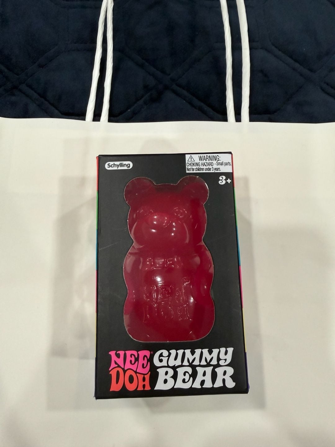 Schylling NeeDoh Gummy Bear Squishy Fidget Toy Pink 1