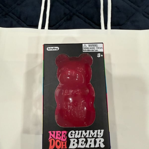 Schylling NeeDoh Gummy Bear Squishy Fidget Toy Pink