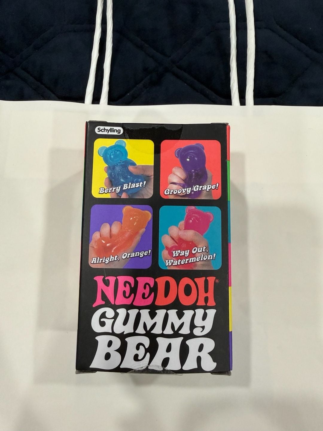 Schylling NeeDoh Gummy Bear Squishy Fidget Toy Pink 3