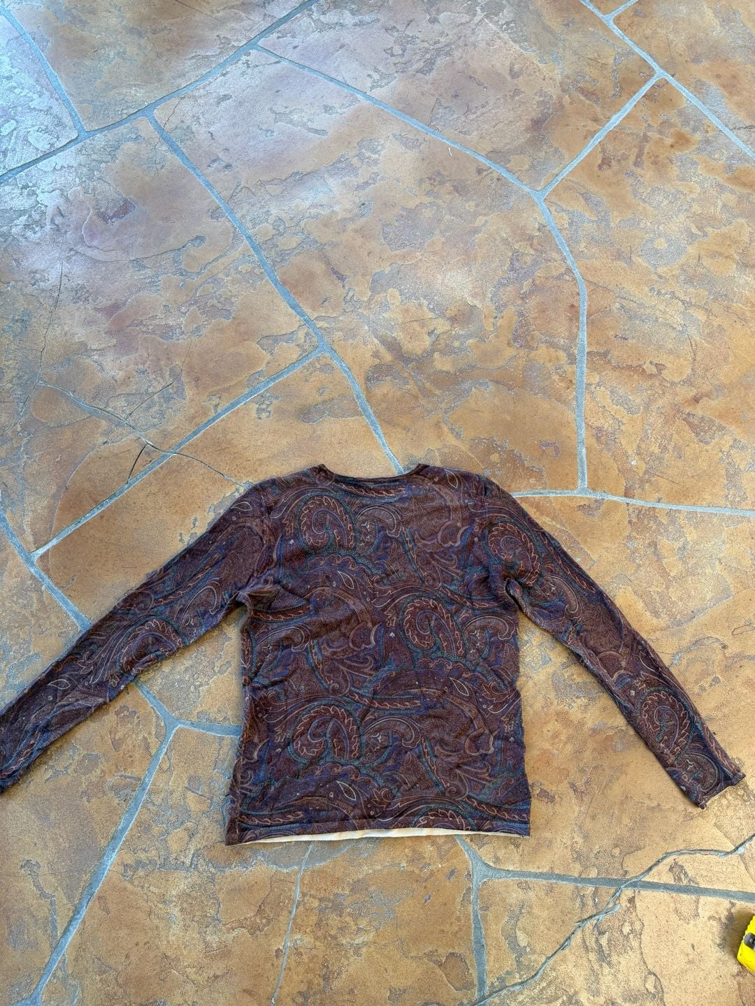 Lauren Ralph Lauren Paisley Silk Cashmere Sweater Size M 5