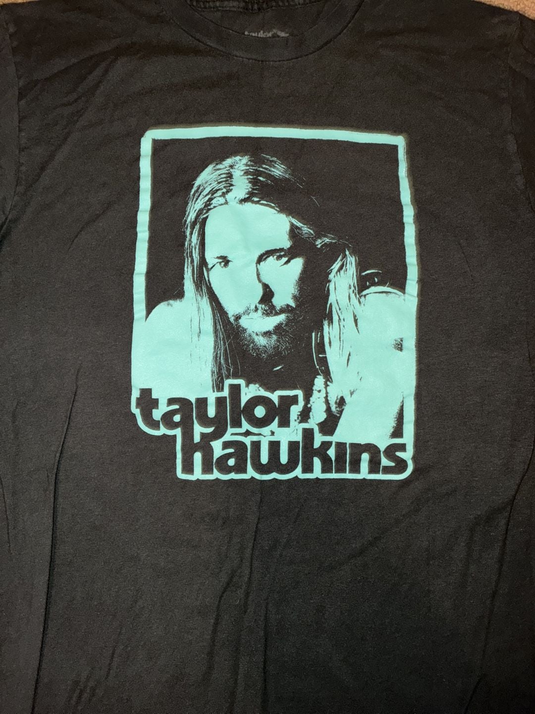 Taylor Hawkins Tribute Concert Tee Size M Gray T-Shirt LA & London 2022 3
