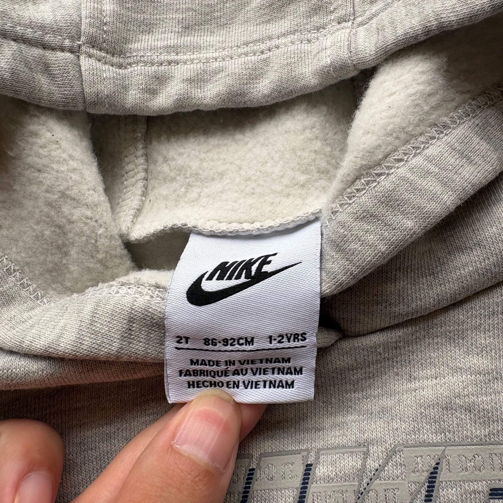 Nike Sportswear Club Fleece Pullover Hoodie Size 2T 1-2Yrs Navy Gray Heather Set 6