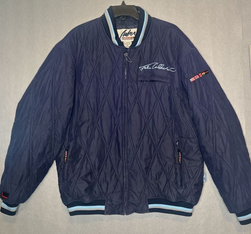 FUBU Collaboration Limited Edition jacket size xl blue quilted Y2K streetwear 2