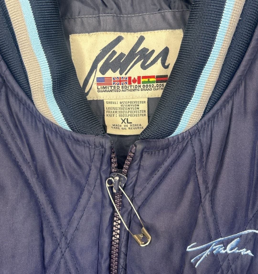 FUBU Collaboration Limited Edition jacket size xl blue quilted Y2K streetwear 3