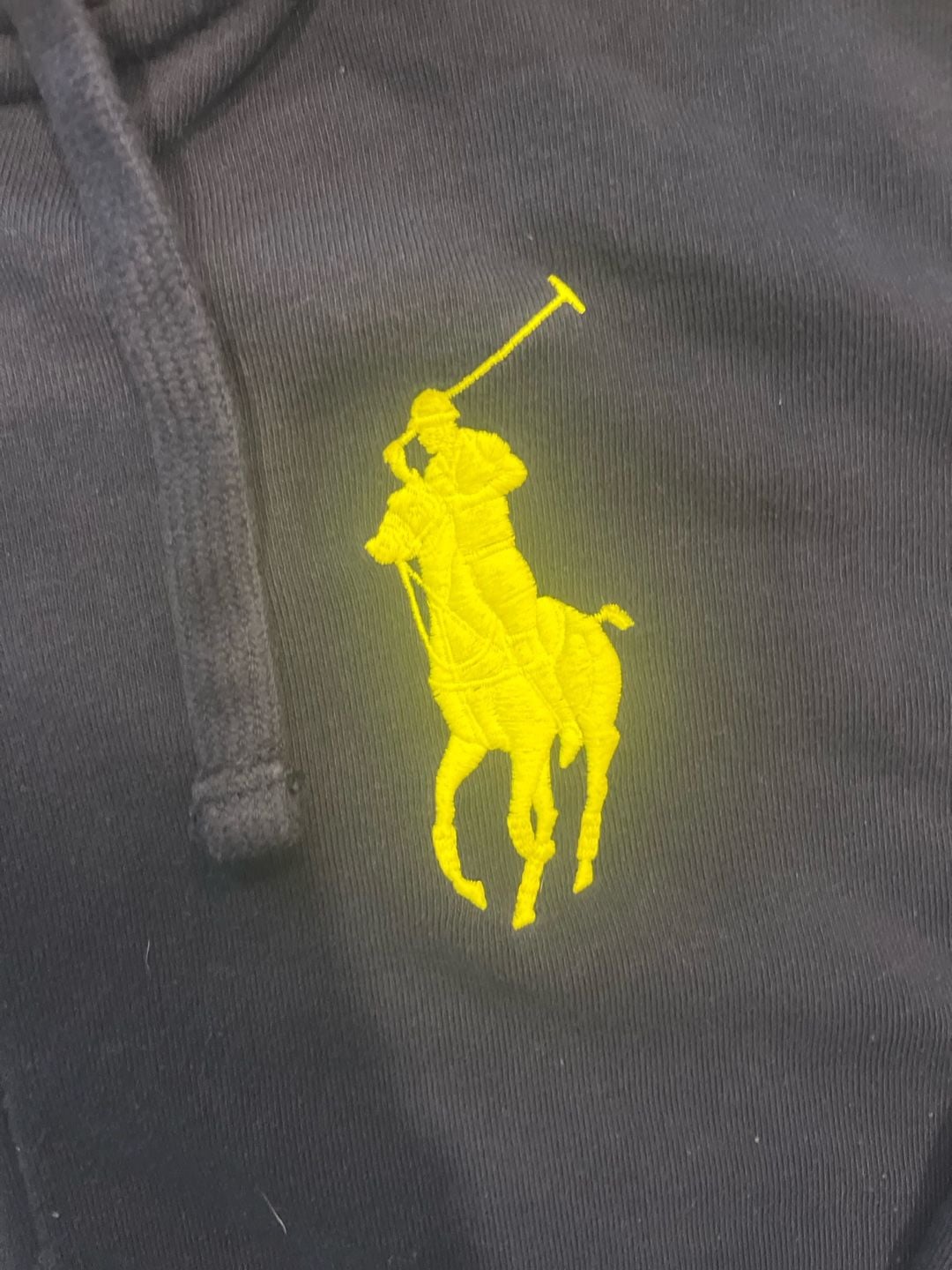 Women’s Ralph Lauren Fleece Full-Zip Hoodie Size L/G Navy Yellow 4