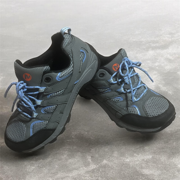 Merrell Kids Moab 2 Low Lace Waterproof Shoe Grey Periwinkle