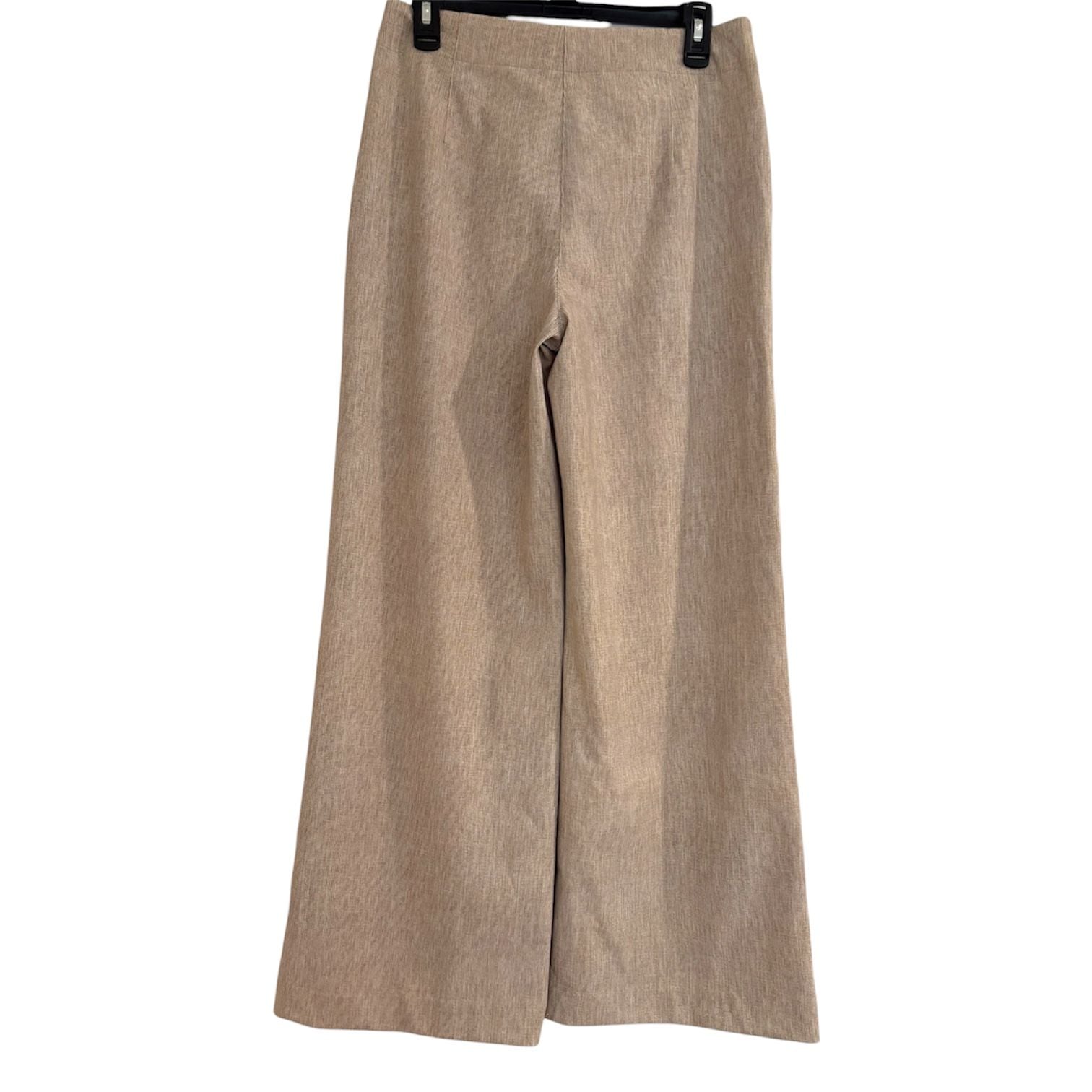 Theory Flat front Wide Leg Ponte Pants Beige Size 6 3