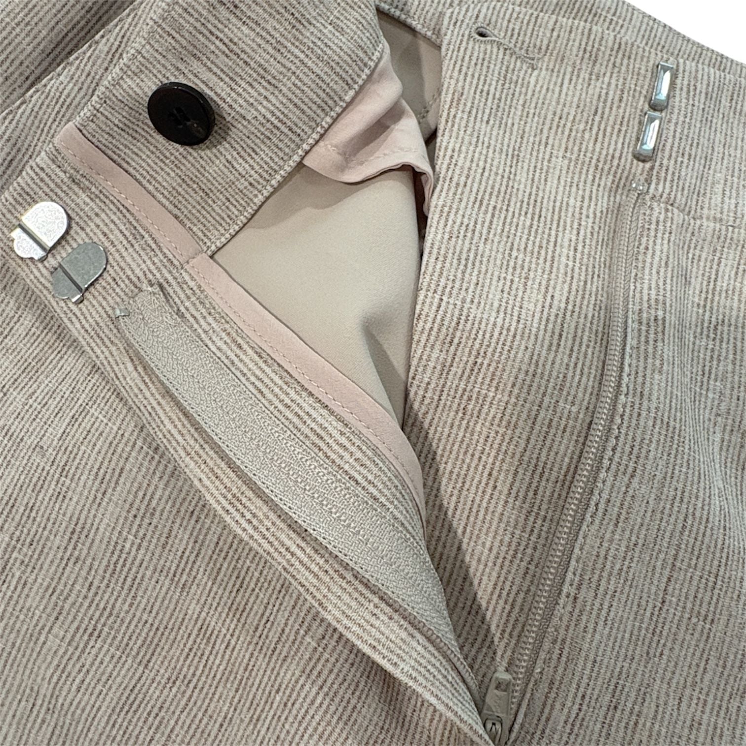 Theory Flat front Wide Leg Ponte Pants Beige Size 6 6