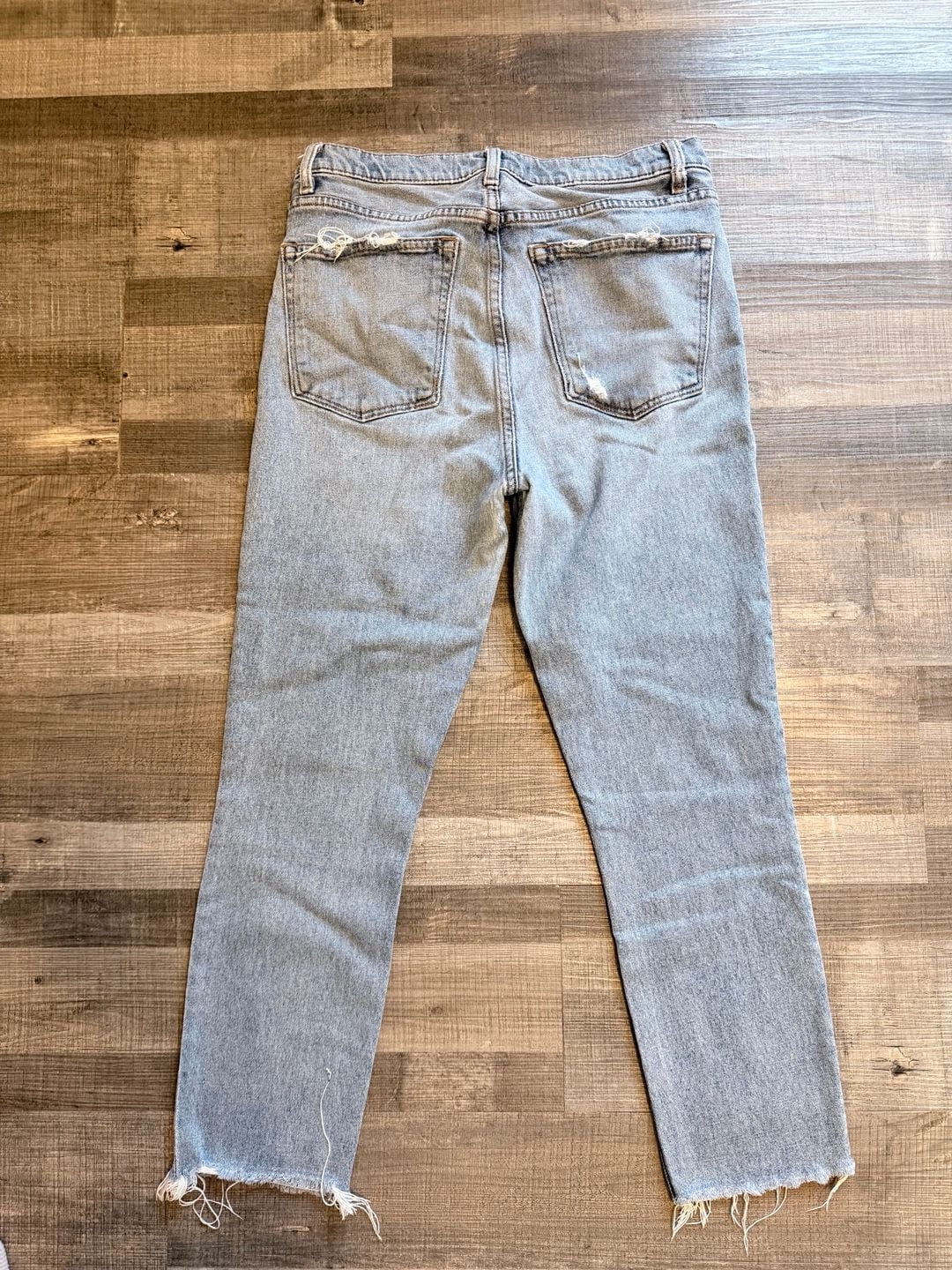 Reformation Julia High Cigarette Jean Size 29 Light Wash Distressed 4