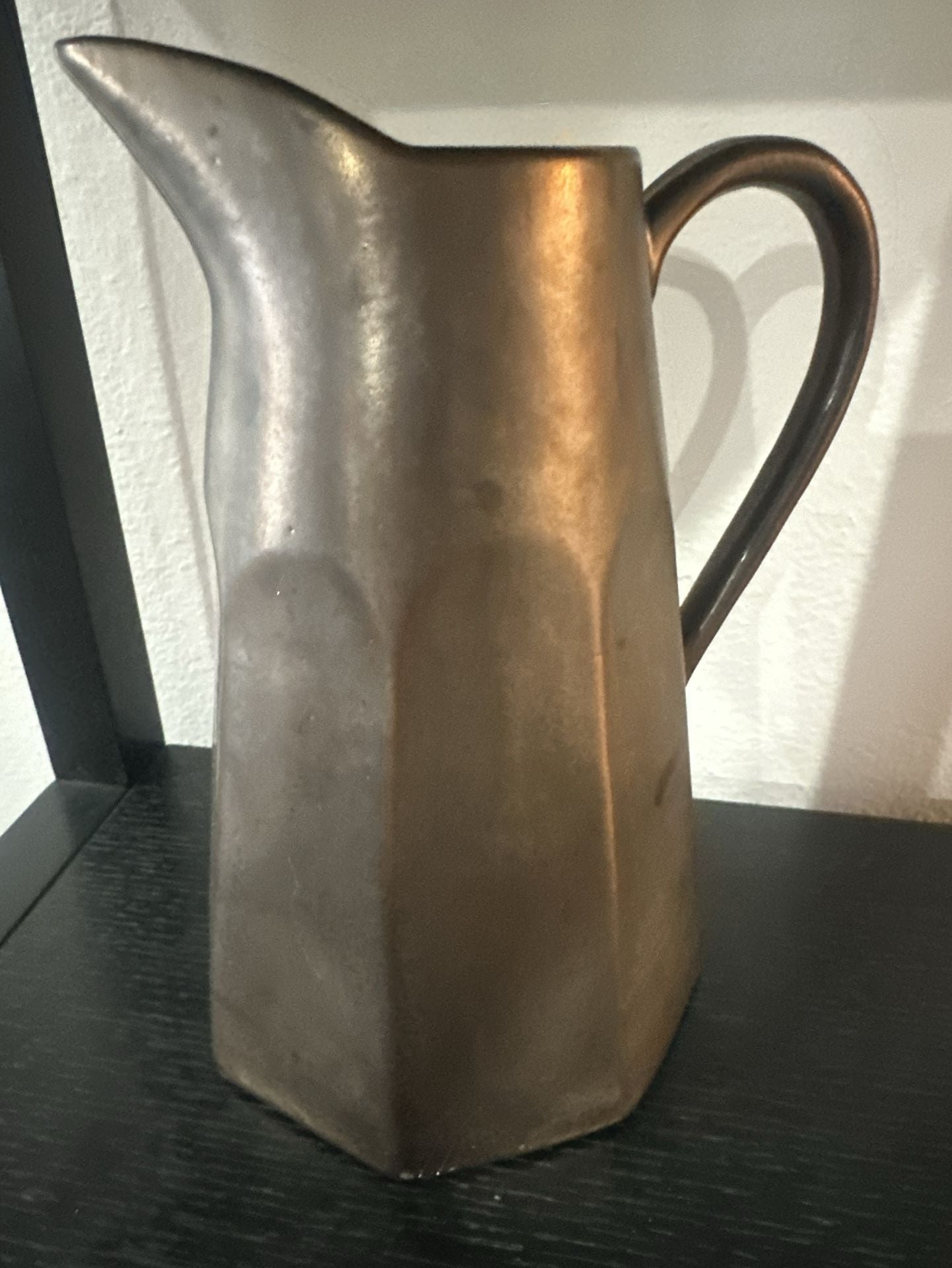 Leanne Ford for Crate & Barrel Terracotta Pitcher with Metallic Finish 3