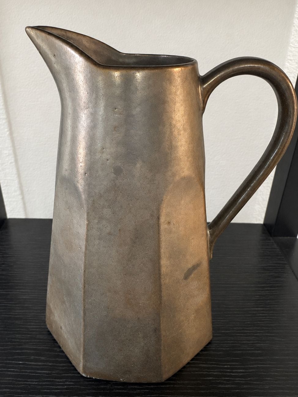 Leanne Ford for Crate & Barrel Terracotta Pitcher with Metallic Finish 6