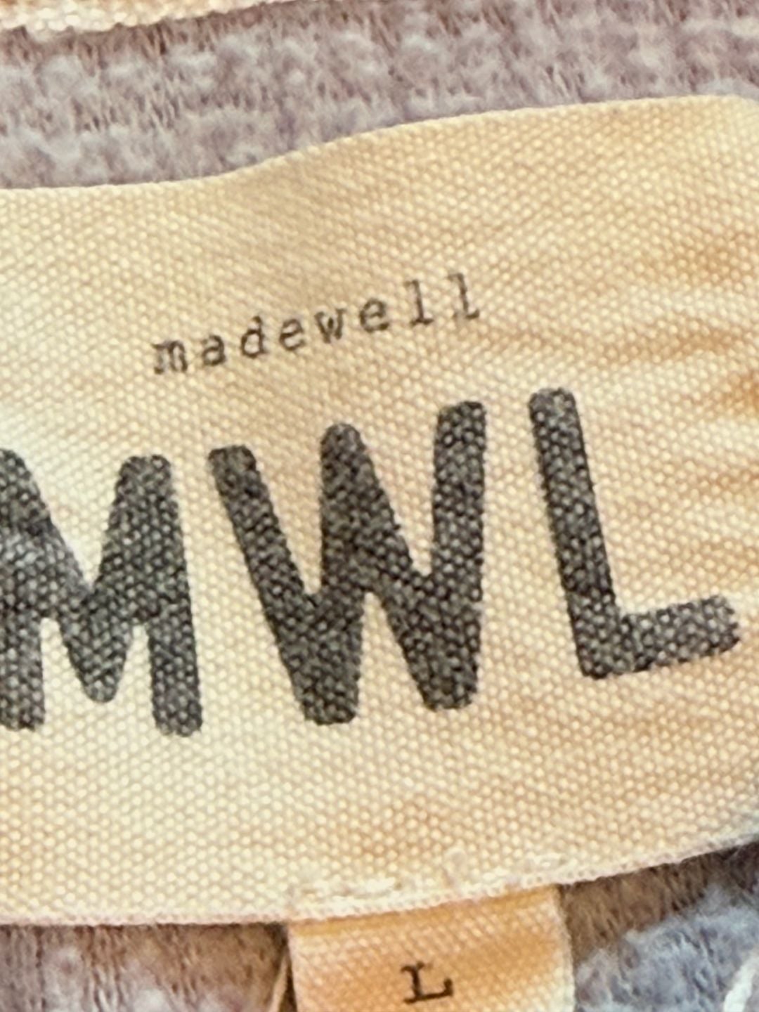 Madewell Textured Waffle Cocoon Hoodie Sweatshirt Lavender Grey 9