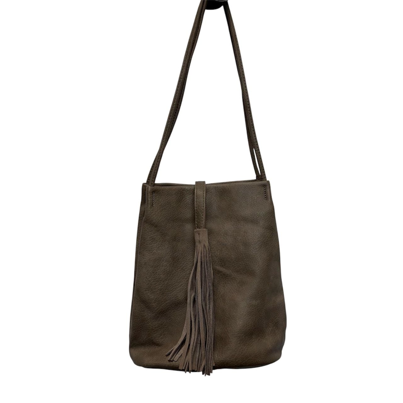 Street Level Tassel Shoulder Bag Taupe 2