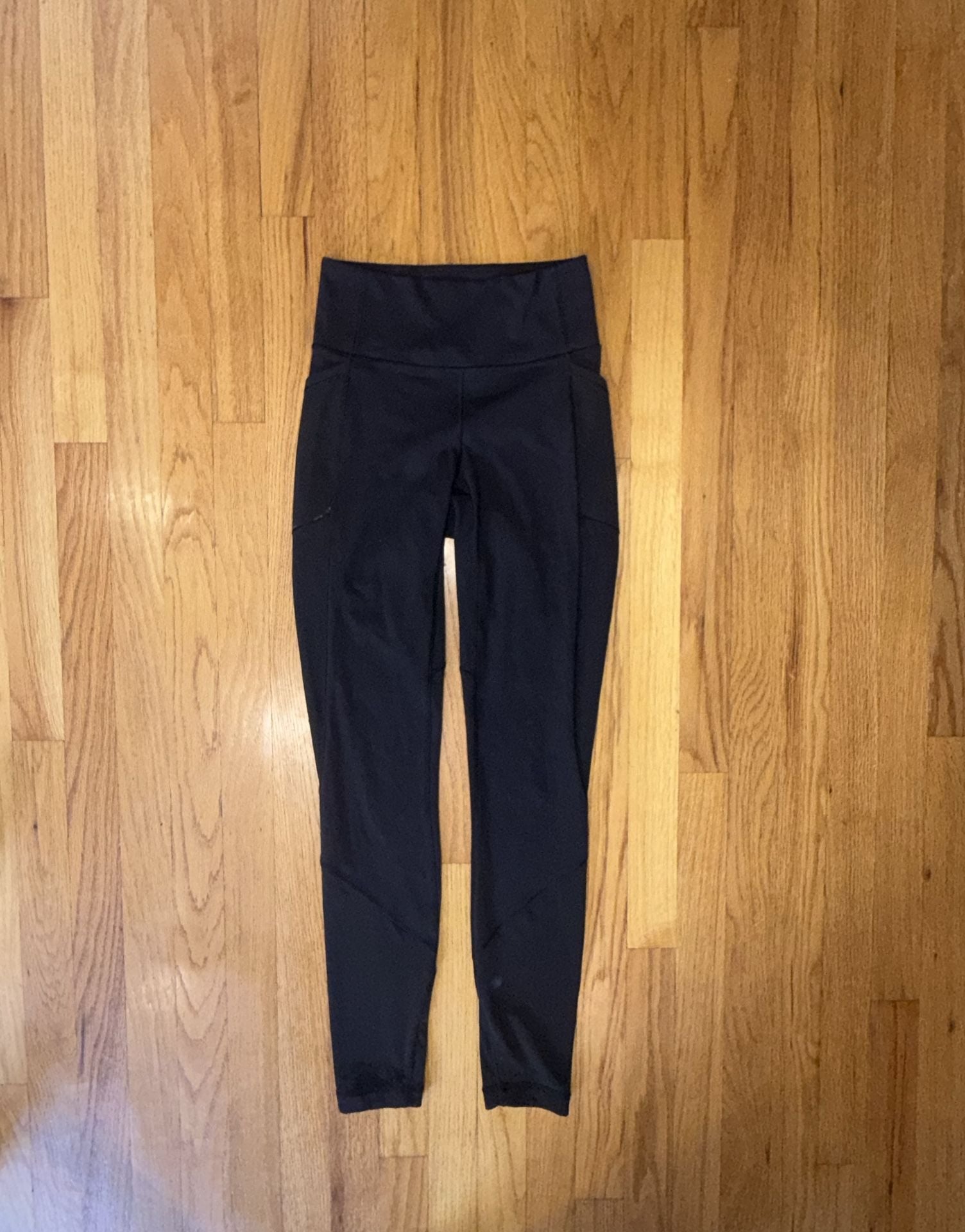 Lululemon Fast and Free High-Rise Tight Women Size 4 Black Running Nulux Pockets 2