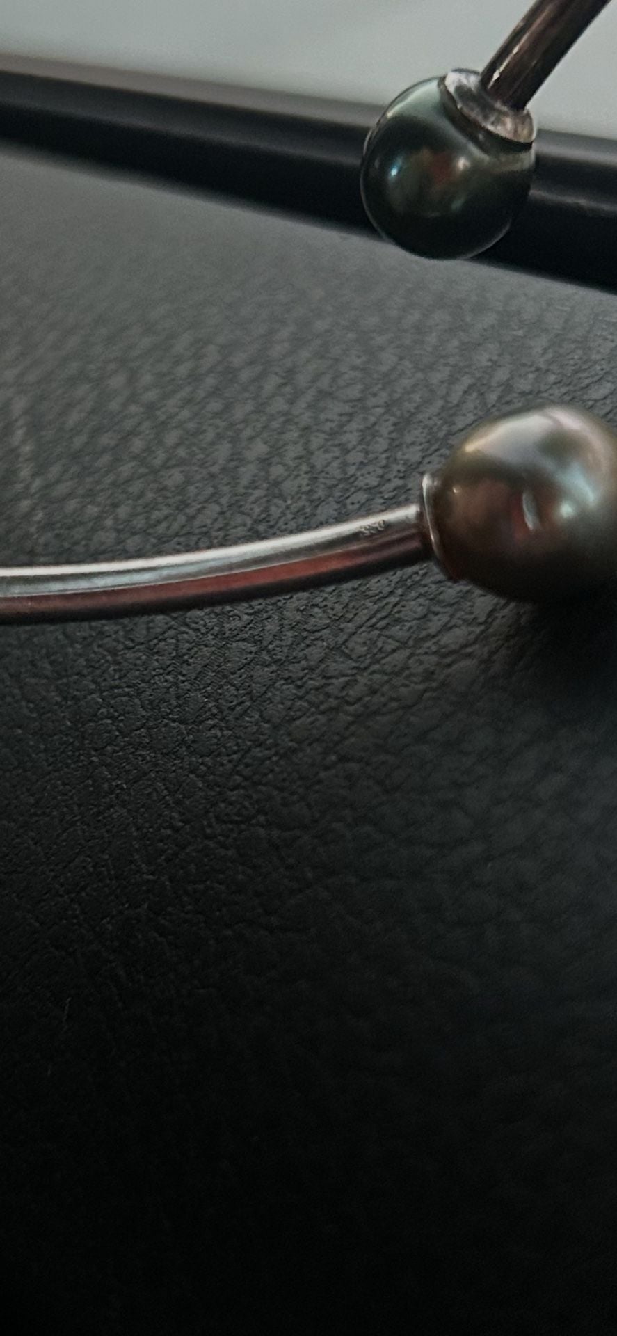 Tahitian Pearl Silver Cuff Bracelet 925 Sterling Silver 4