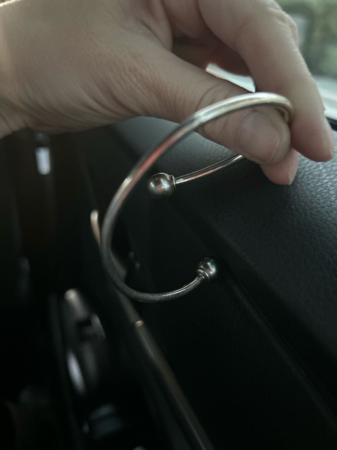 Tahitian Pearl Silver Cuff Bracelet 925 Sterling Silver 5