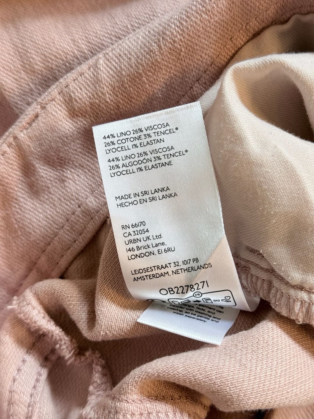 Pilcro Linen Blend Culottes Size 31 Pink Wide Leg Pants 6