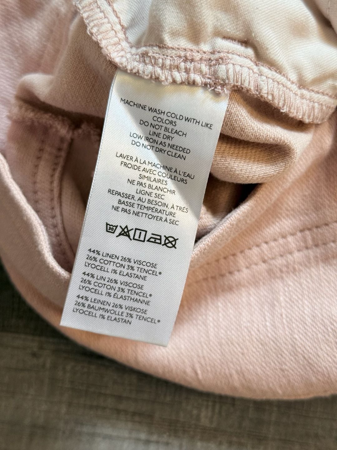 Pilcro Linen Blend Culottes Size 31 Pink Wide Leg Pants 7