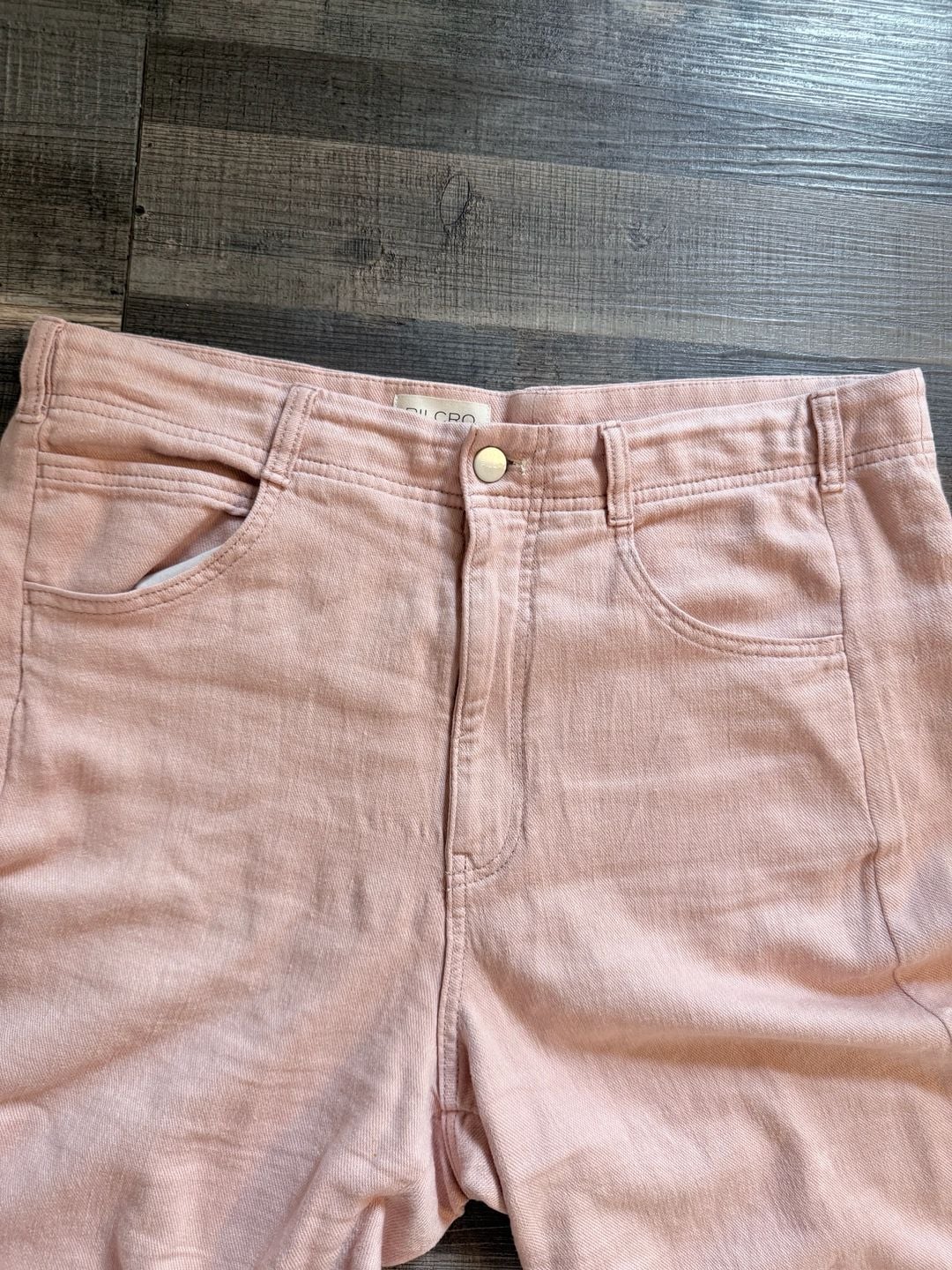 Pilcro Linen Blend Culottes Size 31 Pink Wide Leg Pants 11