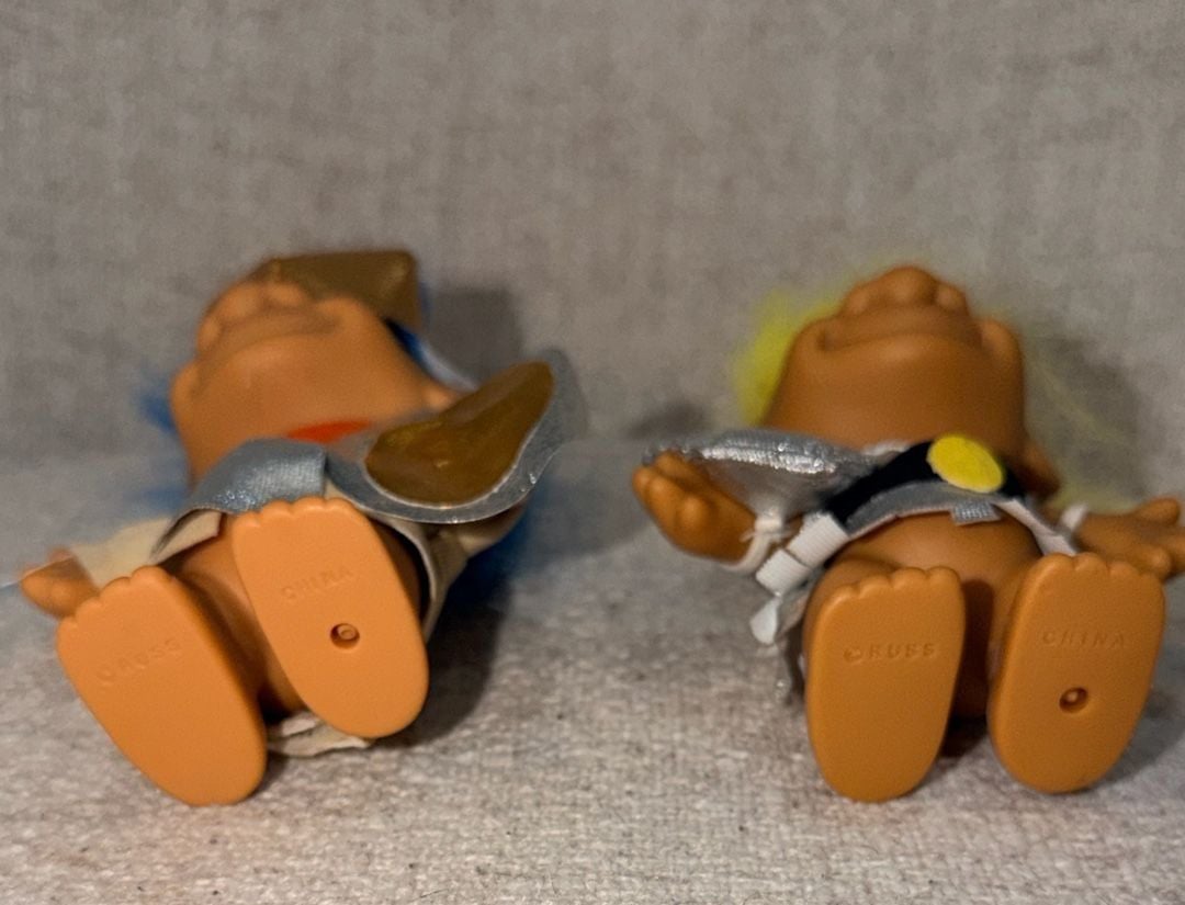 Vintage Russ Troll Doll Gladiator Roman Soldier 5 Inch Dolls Set of 2 3