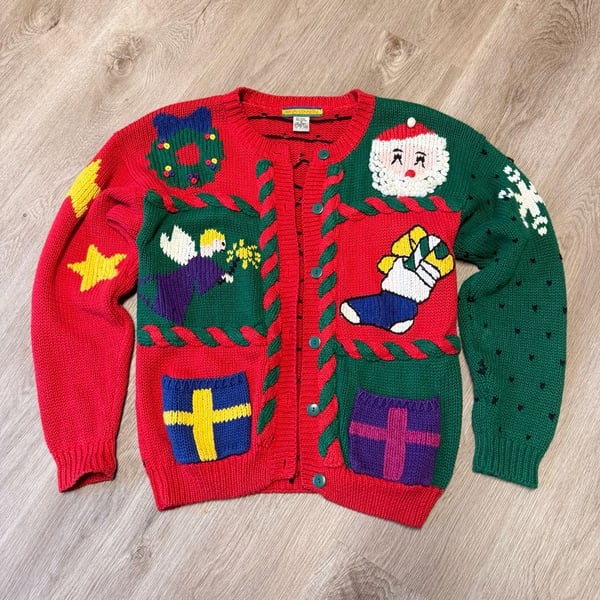 Bryn Connelly Christmas Cardigan Size S Ugly Holiday Sweater