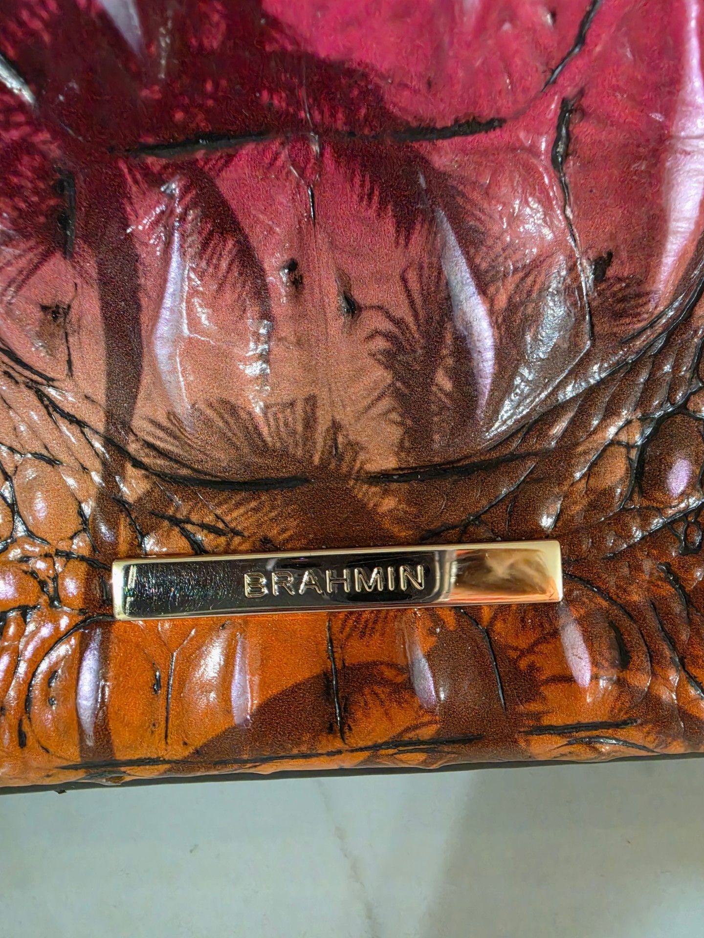 Brahmin Brooke Tote Luau Melbourne Leather Handbag 14