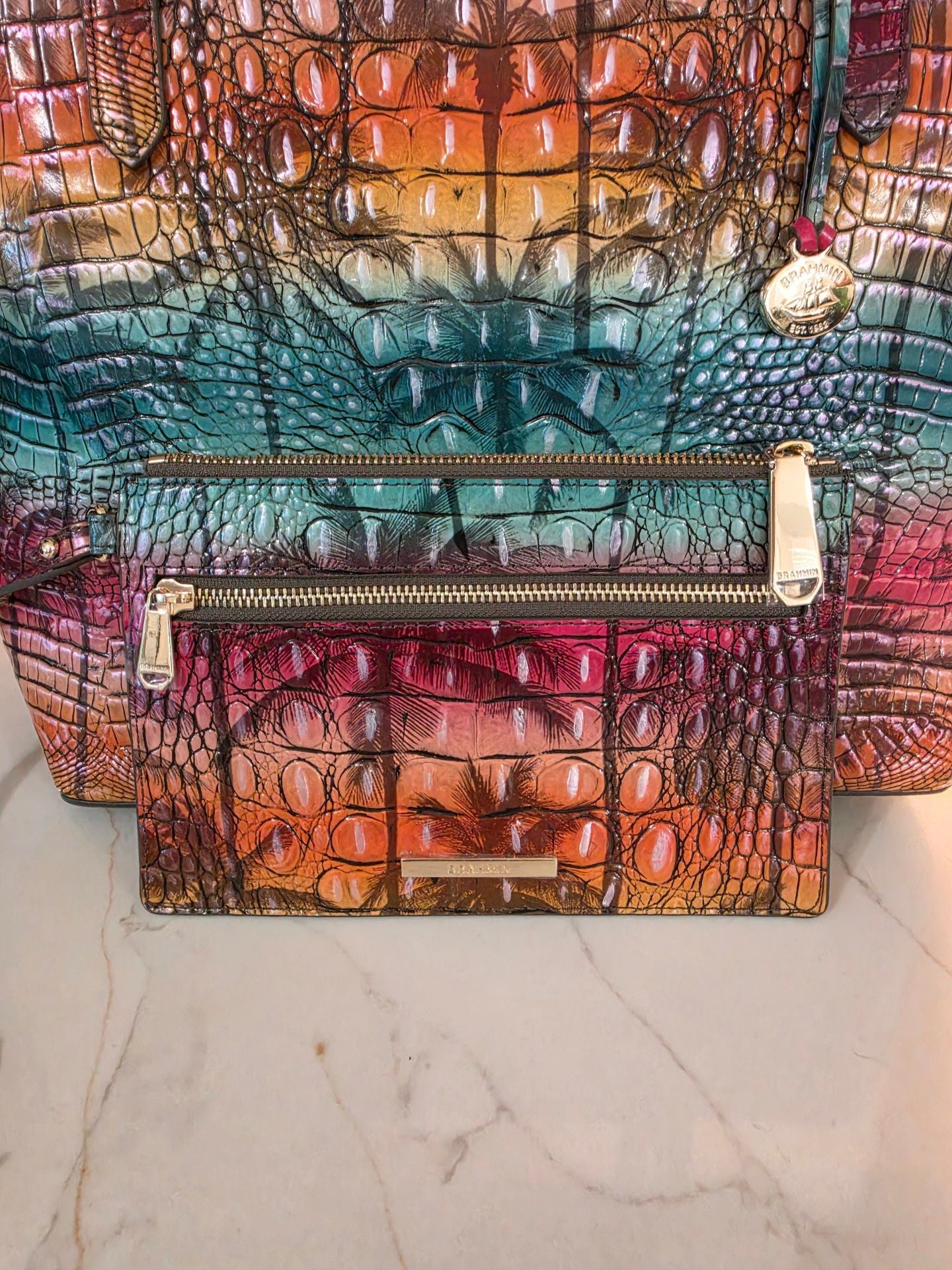 Brahmin Brooke Tote Luau Melbourne Leather Handbag 19