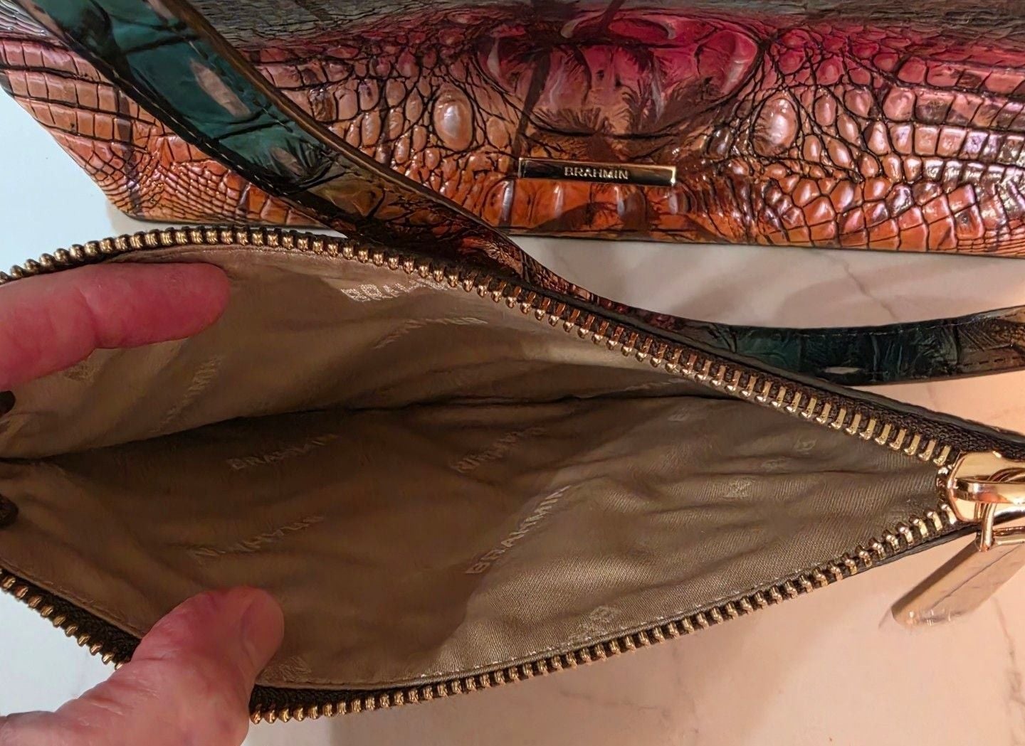 Brahmin Brooke Tote Luau Melbourne Leather Handbag 18