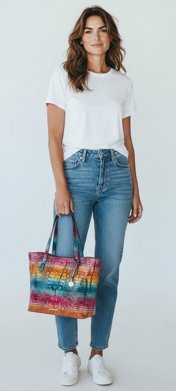 Brahmin Brooke Tote Luau Melbourne Leather Handbag 11