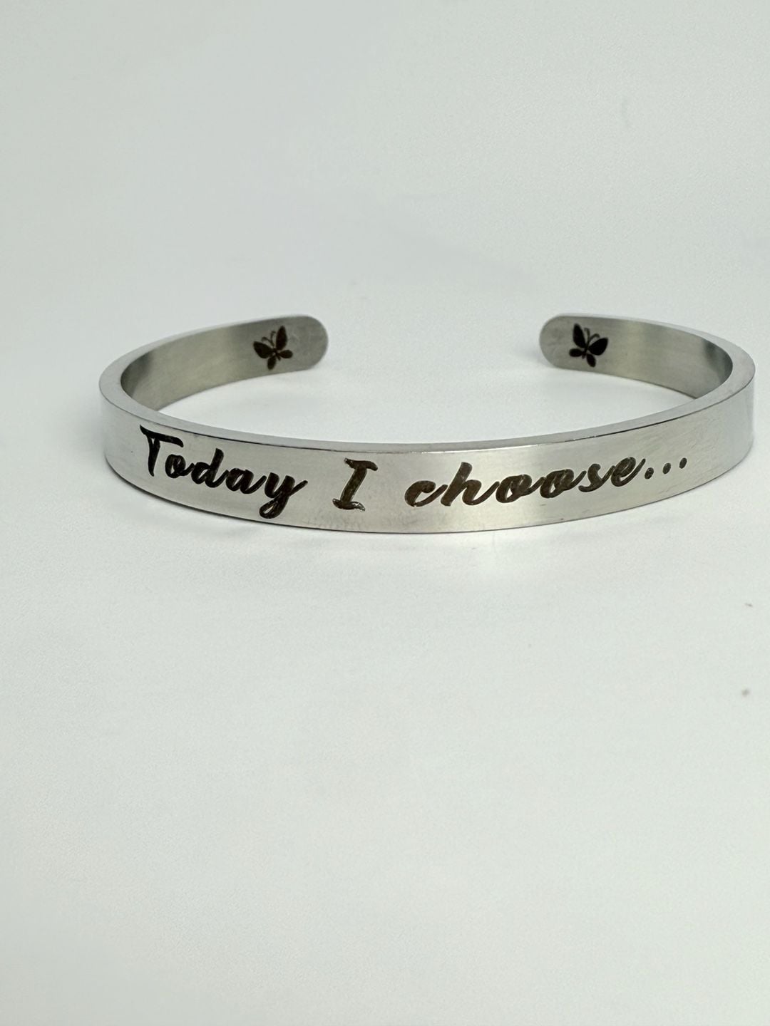 JOYCUFF "Choose Joy" Silver Cuff Bangle Bracelet Inspirational Motivational >NEW 2