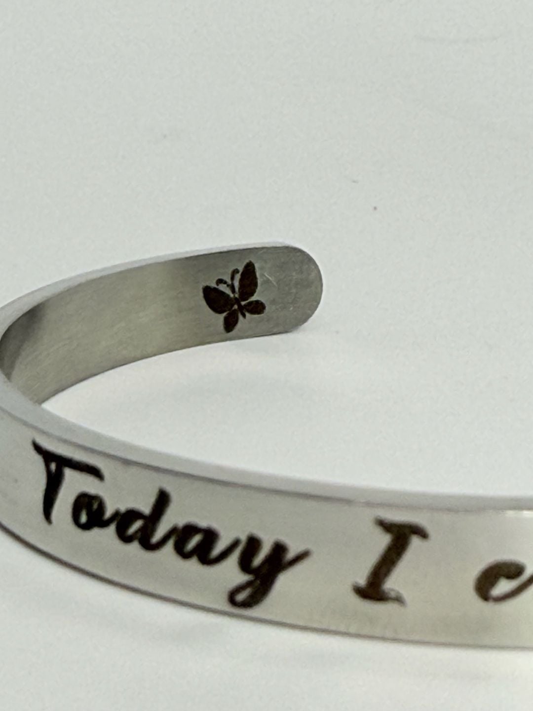 JOYCUFF "Choose Joy" Silver Cuff Bangle Bracelet Inspirational Motivational >NEW 4