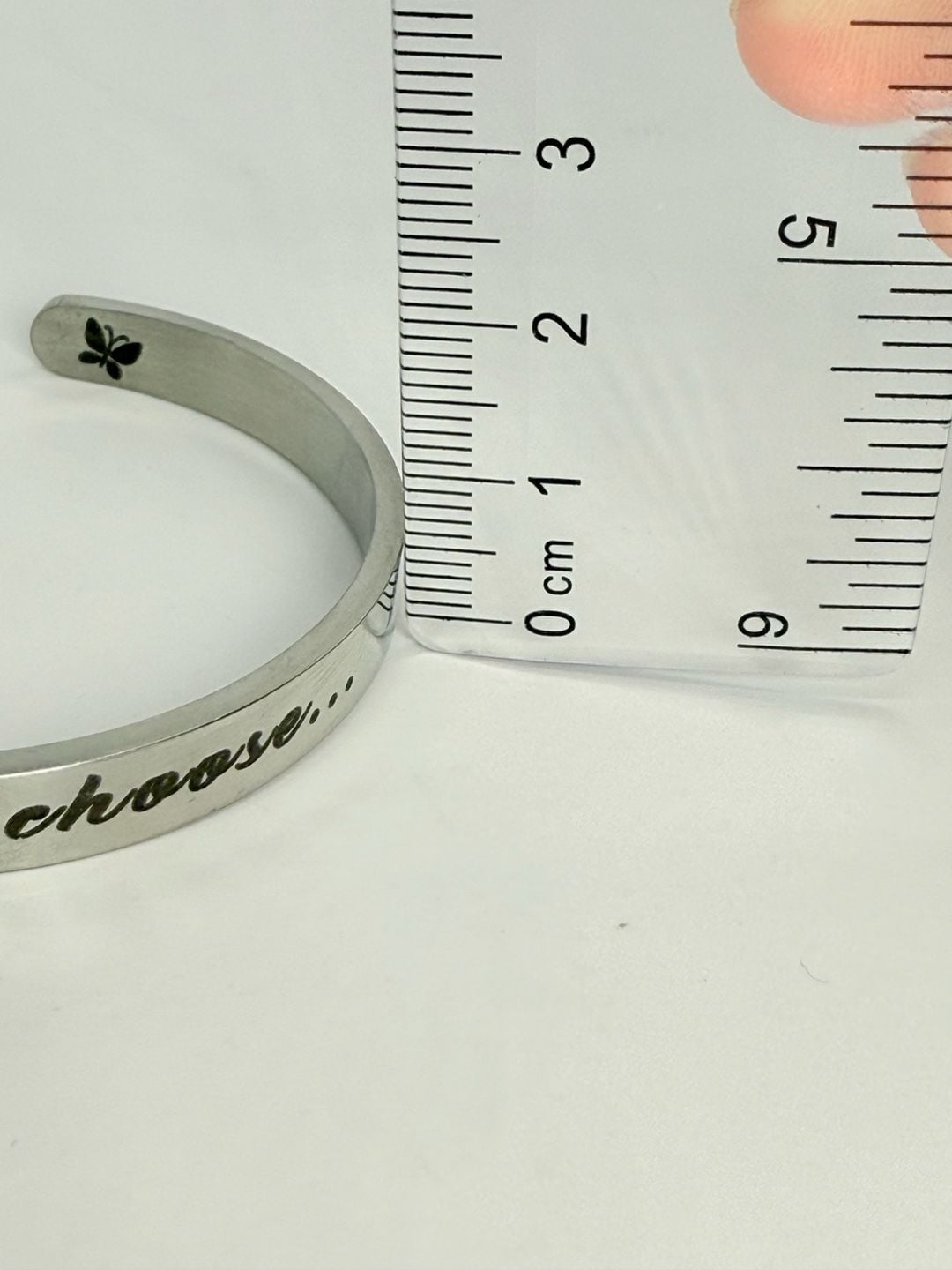 JOYCUFF "Choose Joy" Silver Cuff Bangle Bracelet Inspirational Motivational >NEW 5
