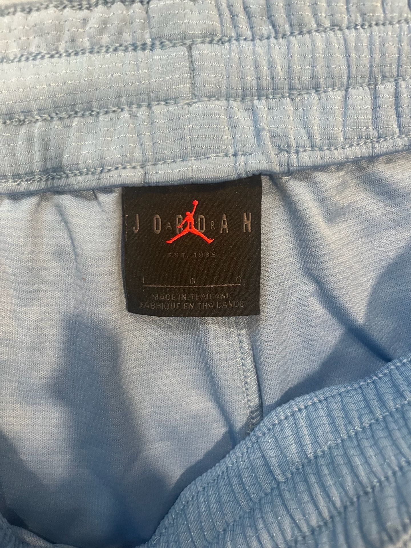 Jordan UNC Tar Heels Basketball Shorts Size L Blue Mesh 3