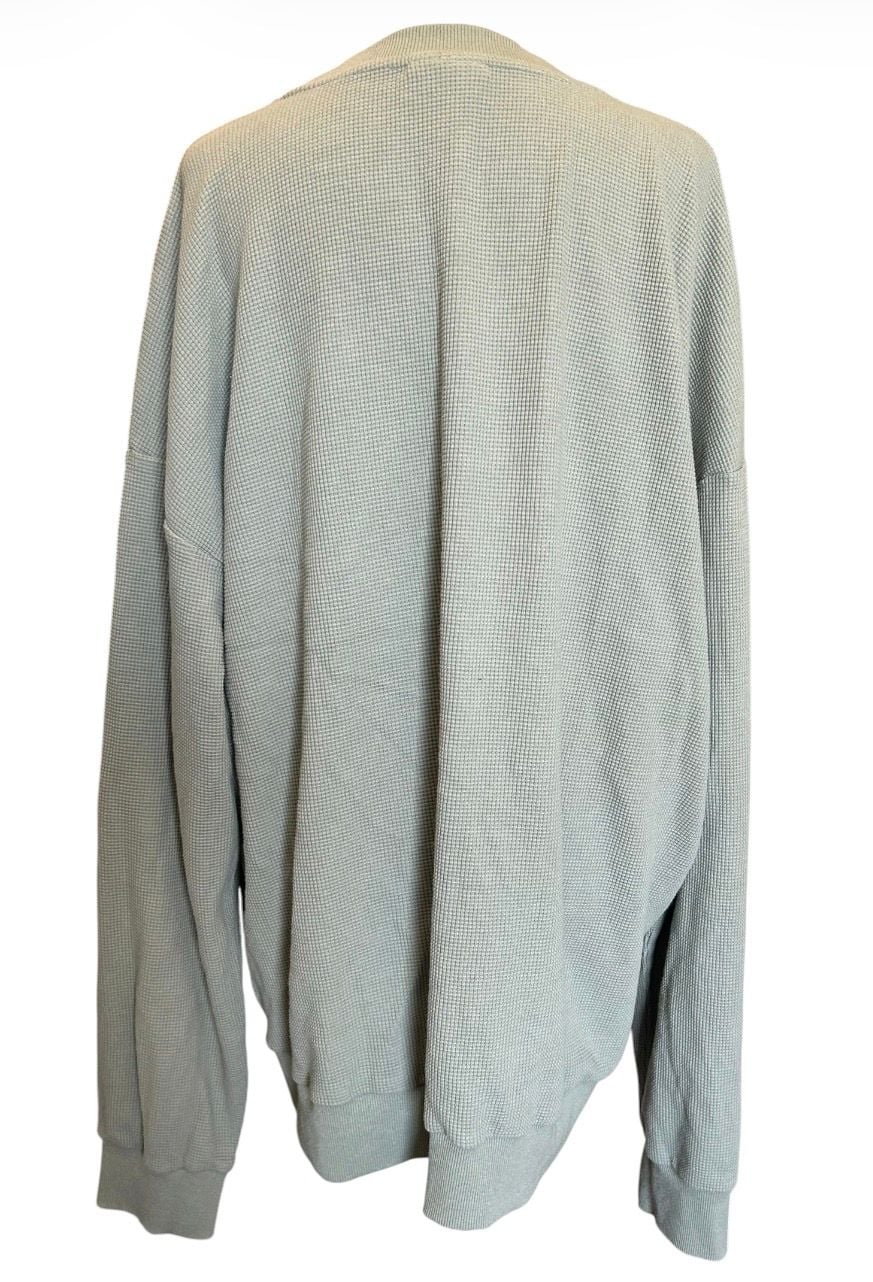 Comfit Oversize Waffle Knit Crewneck Sweater Size 3XL Sage Green 3