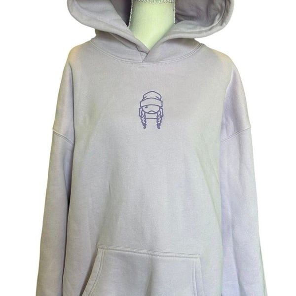 Ski Like A Girl Take Me Skiing Hoodie X-Large Light Lilac