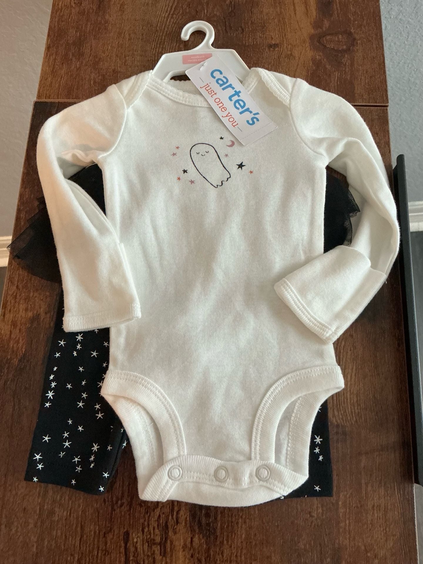 Carter's Girls Just One You Ghost Halloween Bodysuit and Pants Set NB 5