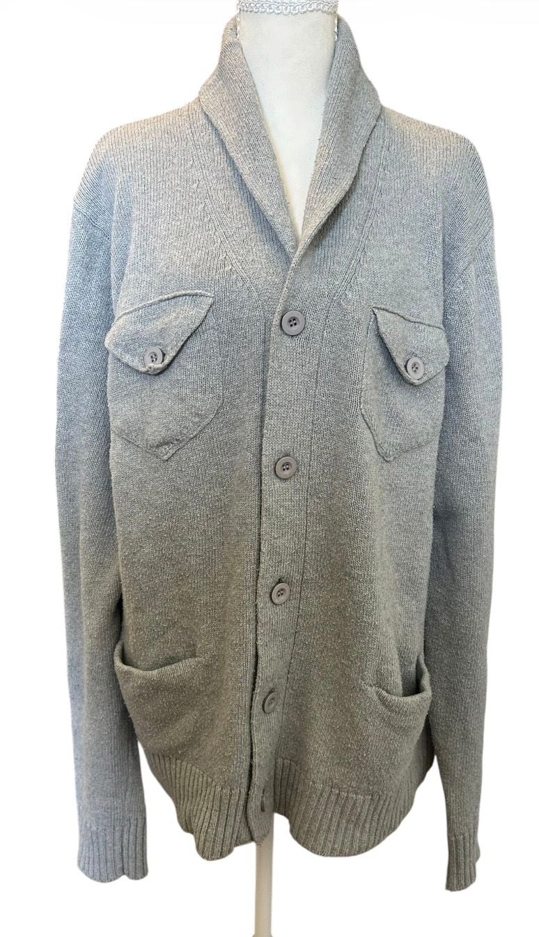 CHOR Button Up Grey Cardigan XL 2