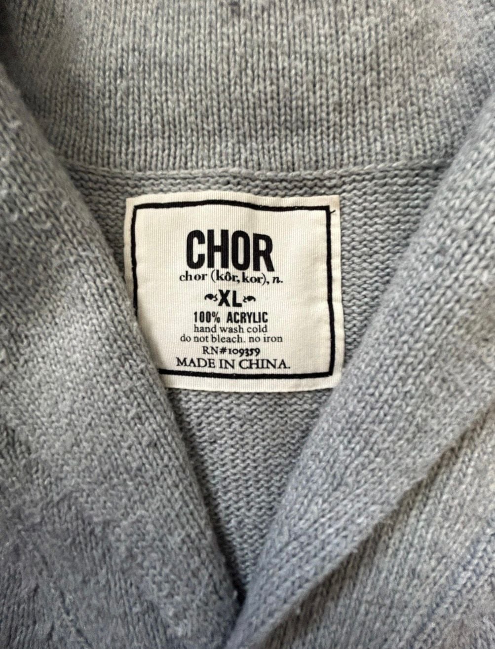 CHOR Button Up Grey Cardigan XL 4