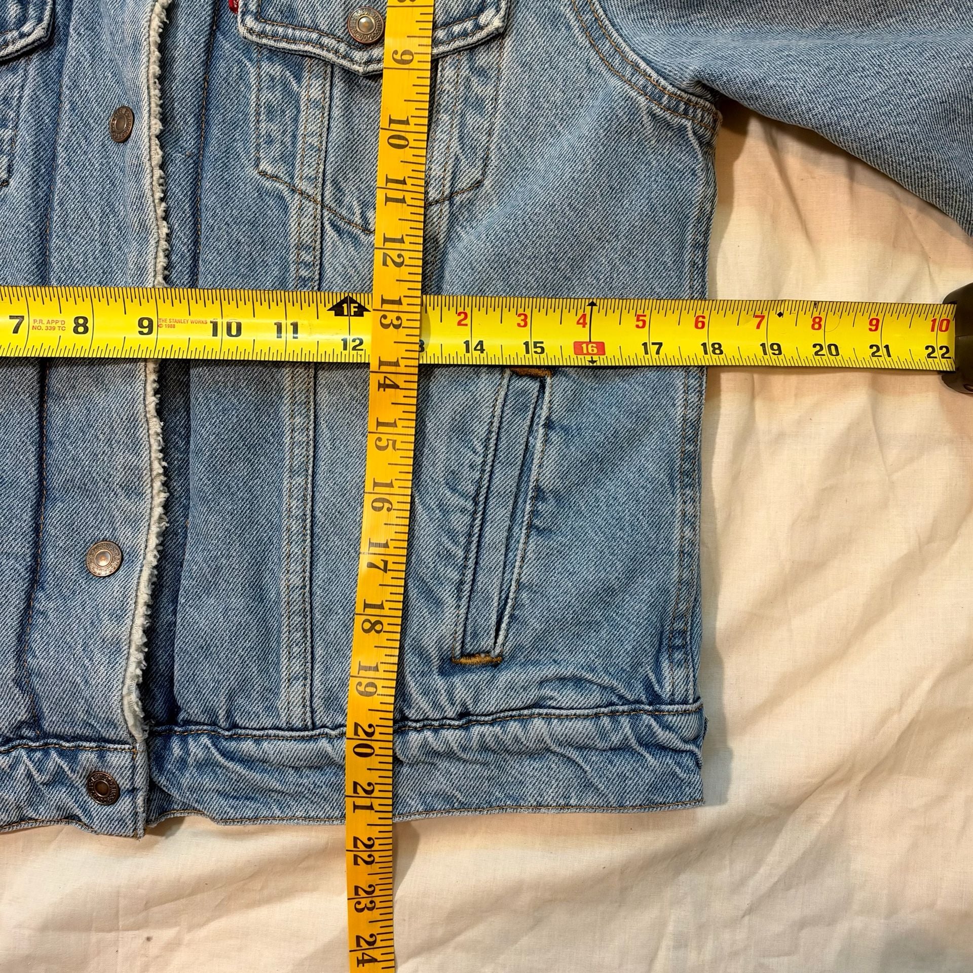 Women’s Levi's Sherpa Trucker Jacket Size S Blue Denim 8