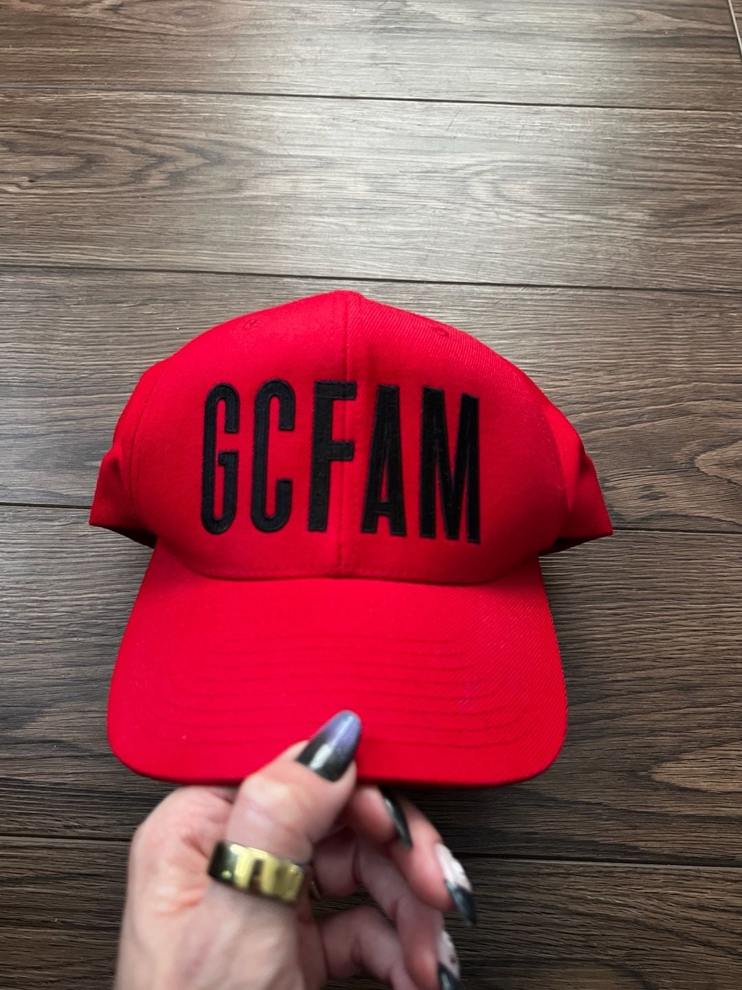 Groove Cruise GCFAM Snapback Hat Red Black 2