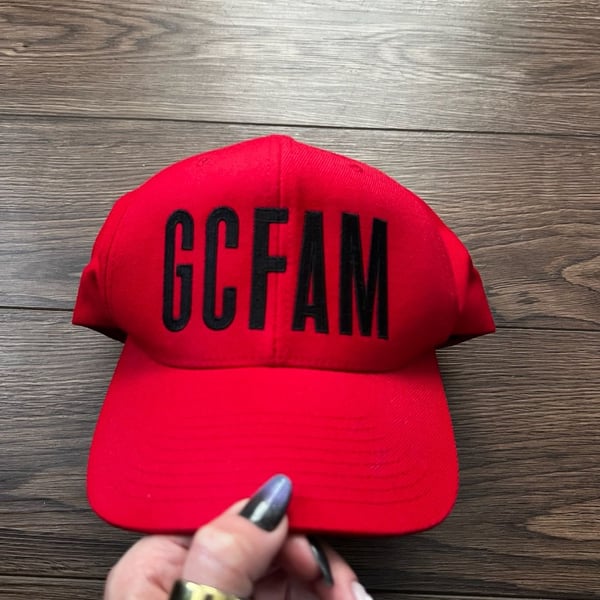 Groove Cruise GCFAM Snapback Hat Red Black