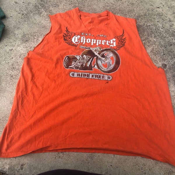 Orange Extreme Choppers sleeveless shirt #biker...