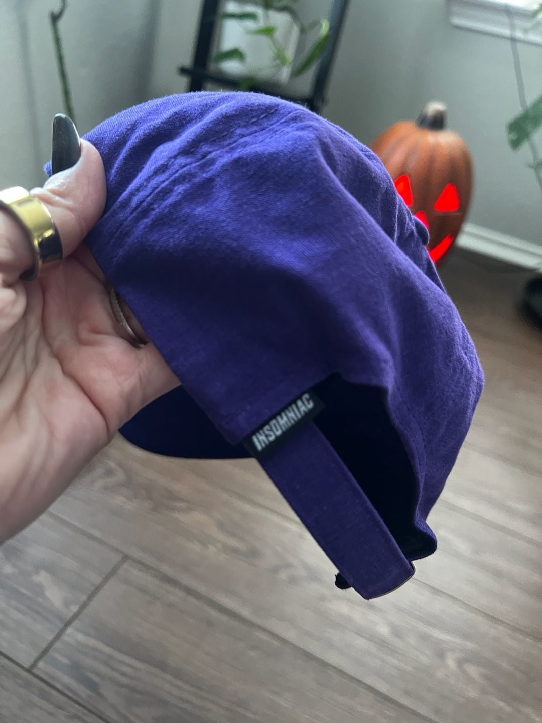 Insomniac EDC Rainbow Embroidered Purple Dad Hat 3