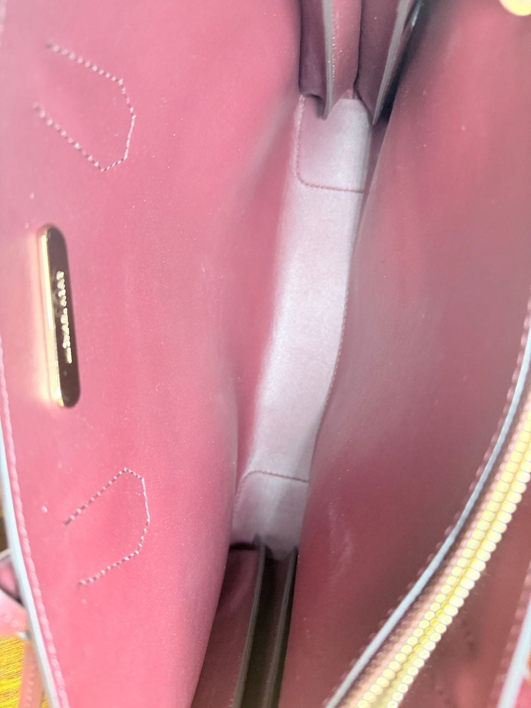 Michael Kors Mercer Large Pebbled Leather Accordion Tote Bag Burgundy 11